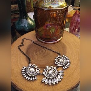 Vintage bib necklace costume jewelry